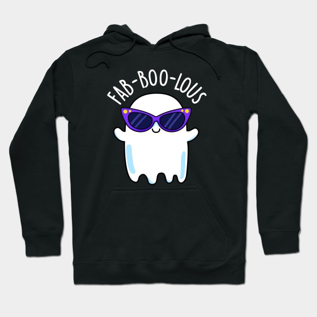 Fab-boo-lous Cute Funny Ghost Pun Hoodie by punnybone